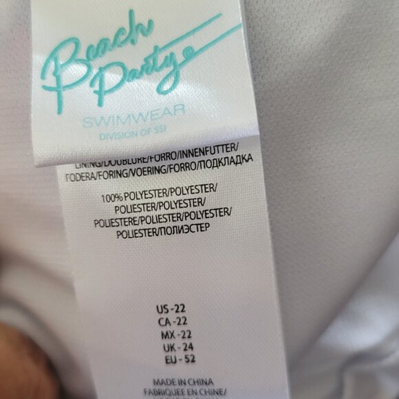 NWT Bathing Suit Beach Party Swimwear Size 22 Plus Floral One Piece adjustable - Picture 12 of 13